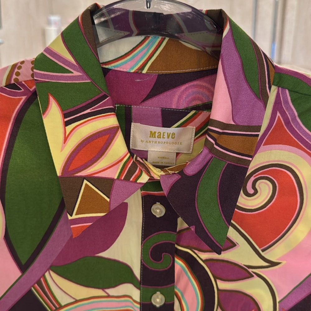 ANTHROPOLOGIE  The Bettina Tiered Shirt Dress by Maeve